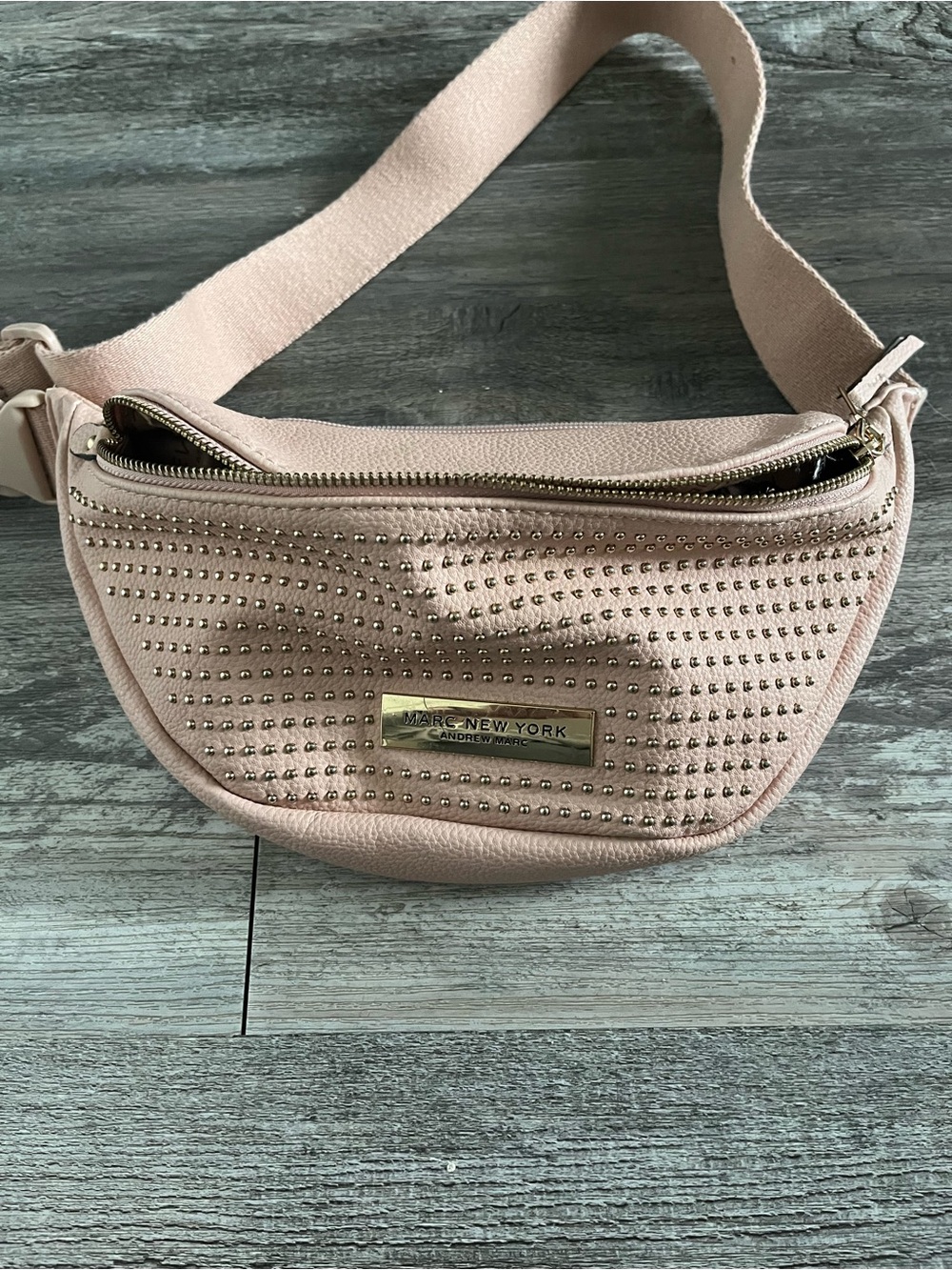Marc New York Blush Studded Crossbody Belt Bag